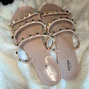 Steve Madden , nude/gold , 9.5 M